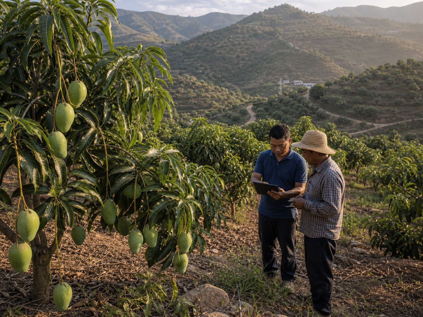 Shine Mango origin control in Panzhihua mountain Keitt mango orchard