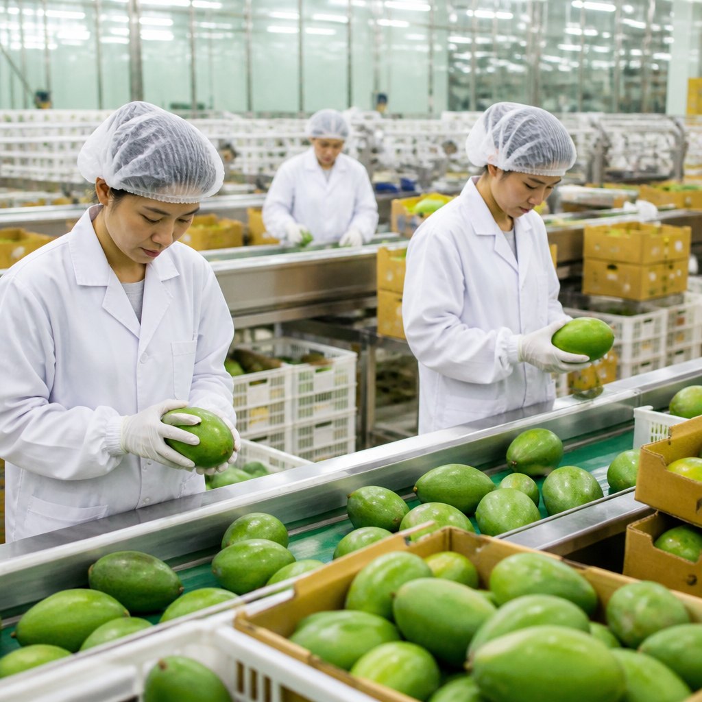 Shine Mango Keitt packing line