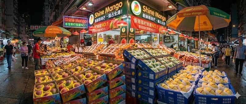 Hong Kong Xiaqiao Wholesale Market - Shine Mango supply chain validation